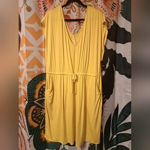 Torrid Super Soft Mustard Yellow V-Neck Knit Top